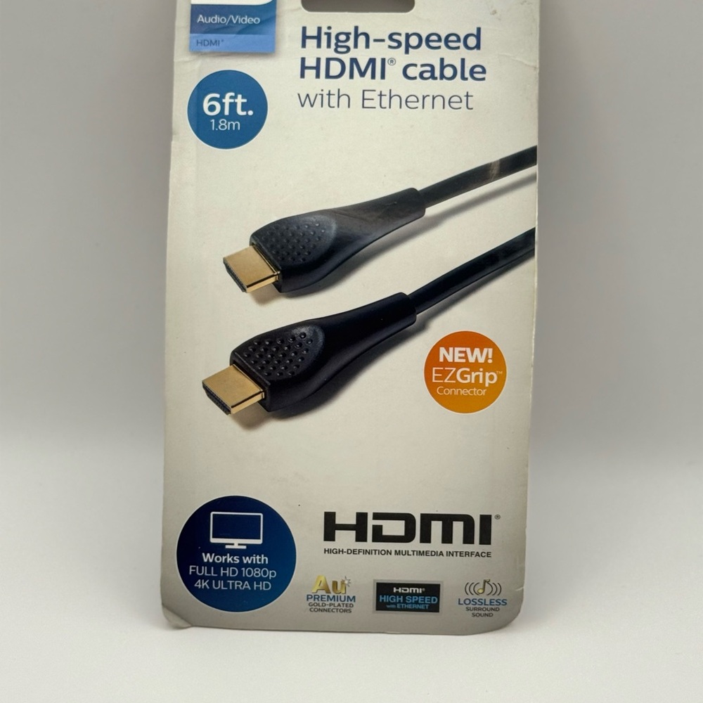 Philips Black High-Speed HDMI Cable - 6 ft